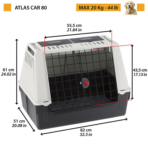 Ferplast Atlas Car 80 Grijs Autobench