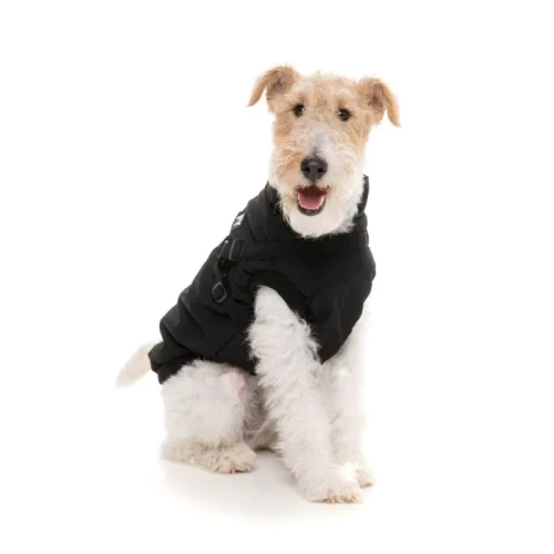 Fuzzyard Hondenjas met tuig Flash Jacket zwart