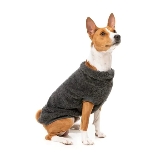 Fuzzyard Hondenjas Sweater Turtle Teddy Carbon Black