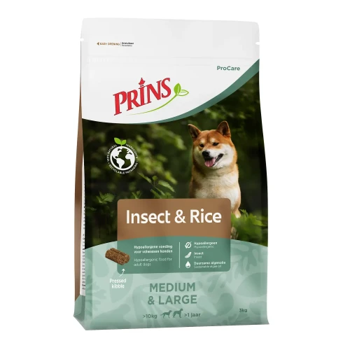 Prins ProCare Insect & Rice Geperste Hondenbrokken 3 kilo