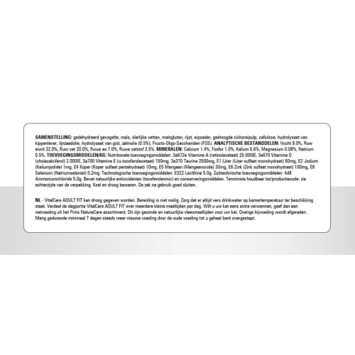 Prins VitalCare Adult Fit Kattenbrokken