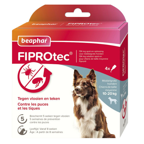 Beaphar Fiprotec Spot-On Hond 3 + 1 gratis pipet