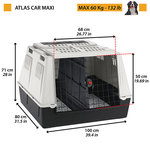 Ferplast Atlas Car Maxi Grijs Autobench