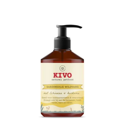 Kivo Sardineolie met Echinacea & Kurkuma 500 ml