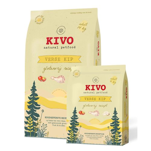 Kivo Verse kip adult glutenvrij Geperste Hondenbrokken