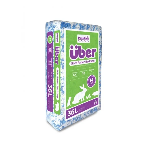 Uber Paper Bedding blauw wit 36 ltr