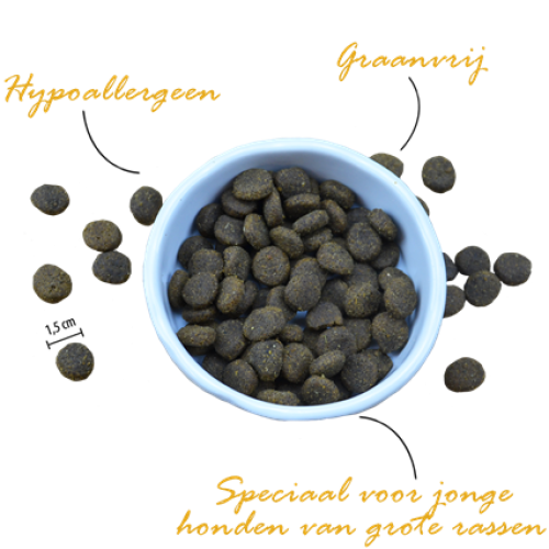 Riverwood Junior XL Eend & Kalkoen met Fazant Hondenbrokken