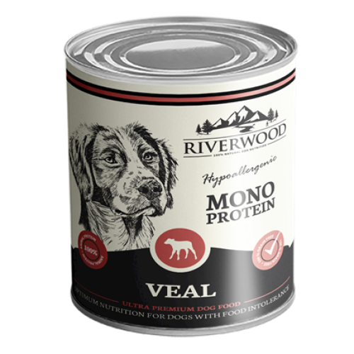 Riverwood natvoer hond Kalf mono proteïne 400 gram