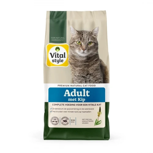 Vitalstyle Kat Adult Met Kip Brok 10 kilo
