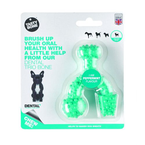 TastyBone Dental Trio Bone Toy Peppermint