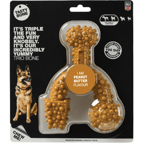 TastyBone Trio Bone Peanut Butter Large