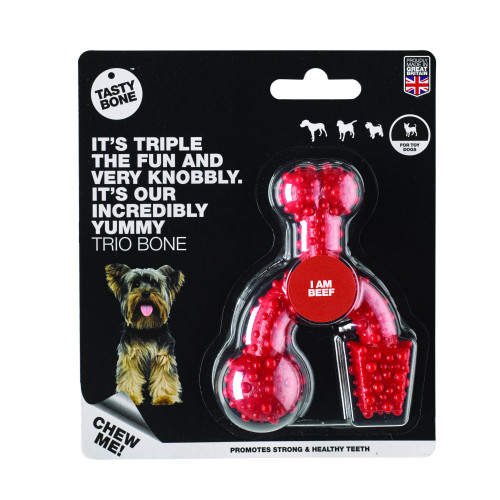 TastyBone Trio Bone Beef Toy