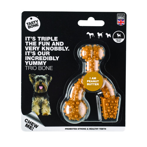 TastyBone Trio Bone Peanut Butter Toy