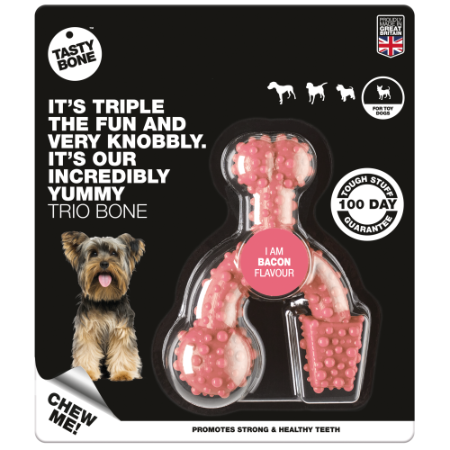 TastyBone Trio Bone Bacon Toy