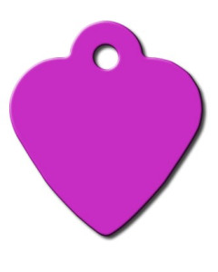 Tag heart small purple