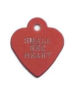 Tag heart small red