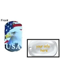 Militaire Tag  USA/backside chrome