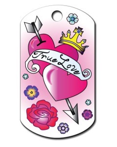 Militaire Tag  large True Love Hearts (Ed Hardy)