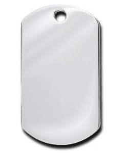 Militaire Tag  large chrome