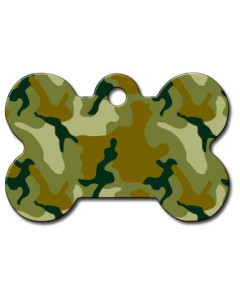 Tag bone large green camouflage