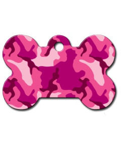 Tag bone large pink camouflage