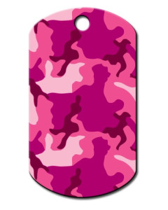 Militaire Tag large pink camouflage