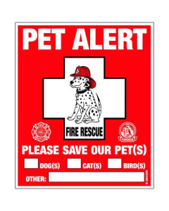 Pet Alert sticker