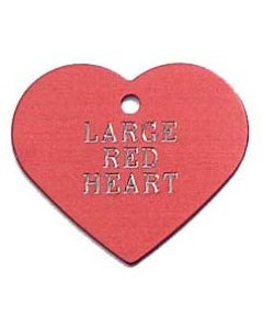 Tag heart large red