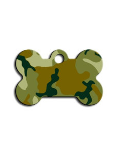 Tag bone small green camouflage