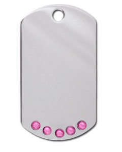 Penning Diva military chrome large with pink stone