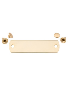 Rivet small polished brass tag