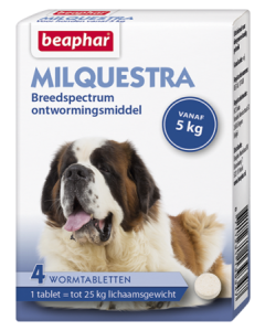 Milquestra wormtabletten hond 4 tabletten