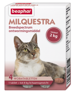 Milquestra wormtabletten kat 4 tabletten