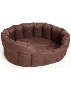 P&L Country Dog Heavy Duty Oval Waterproof Softee Dog Bed brown