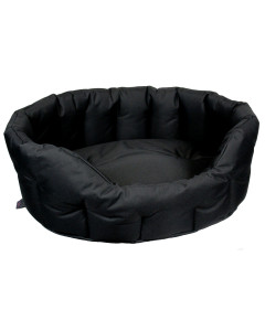 P&L Country Dog Heavy Duty Oval Waterproof Softee Dog Bed black