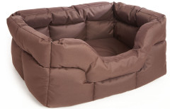 P&L Heavy Duty Rectangular Waterproof Softee Dog Bed brown