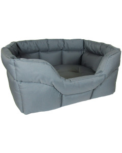 P&L Heavy Duty Rectangular Waterproof Softee Dog Bed grey