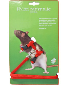 De boon rat harness Red