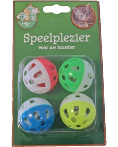 De Boon speelballetjes & bel 4 stuks