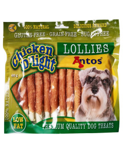 Antos Chicken D'light Lollies Hondensnack 400 gram