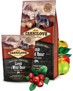 Carnilove Lamb & Wild Boar Adult Graanvrije Hondenvoeding