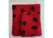 Casper Knuffelzak Red & black paws Small 24 x 27 cm