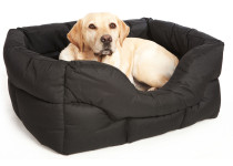 P&L Heavy Duty Rectangular Waterproof Softee Dog Bed black