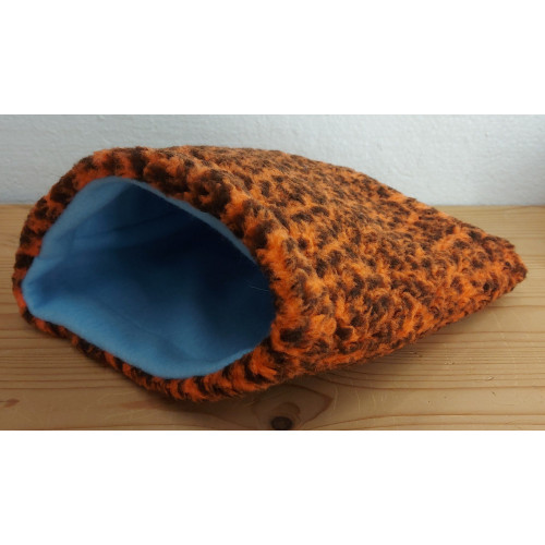 Casper Knuffelzak Light Blue & Orange Panther Small 24 x 27 cm