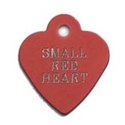 Tag heart small red