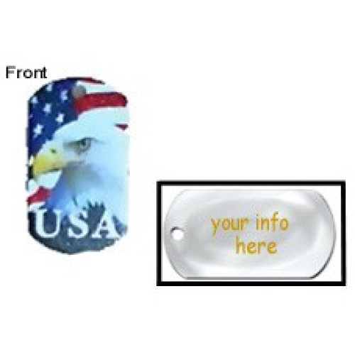 Militaire Tag  USA/backside chrome