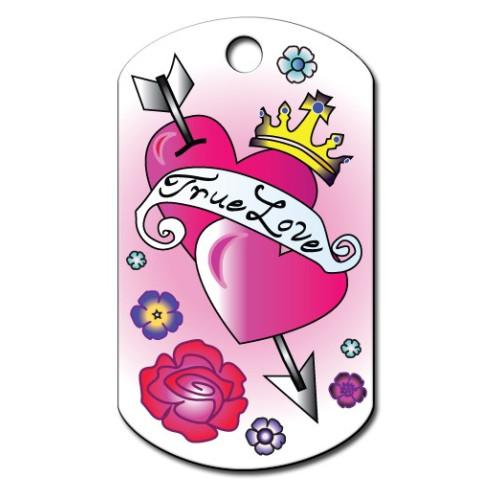 Militaire Tag  large True Love Hearts (Ed Hardy)