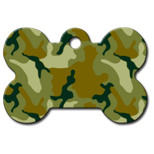 Tag bone large green camouflage