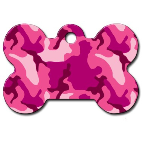 Tag bone large pink camouflage