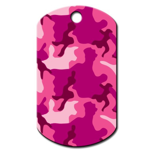 Militaire Tag large pink camouflage